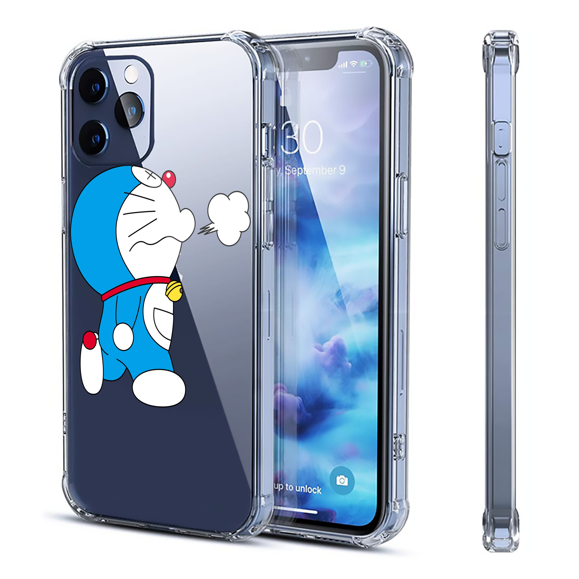 （画像用） ドラえもん Doraemon 【iPhone 12シリーズ対応】透明スマホケース（クリアソフトケース）